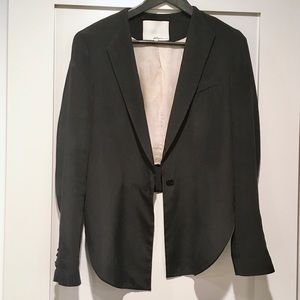 phillip lim cropped silk blazer